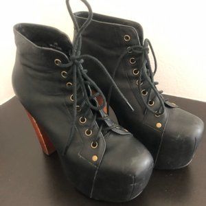 Jeffrey Campbell Lita - Black & Brown Lace up Boot